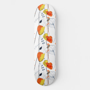 Skateboard Verano tropical   Hermoso diseño de floraciones am