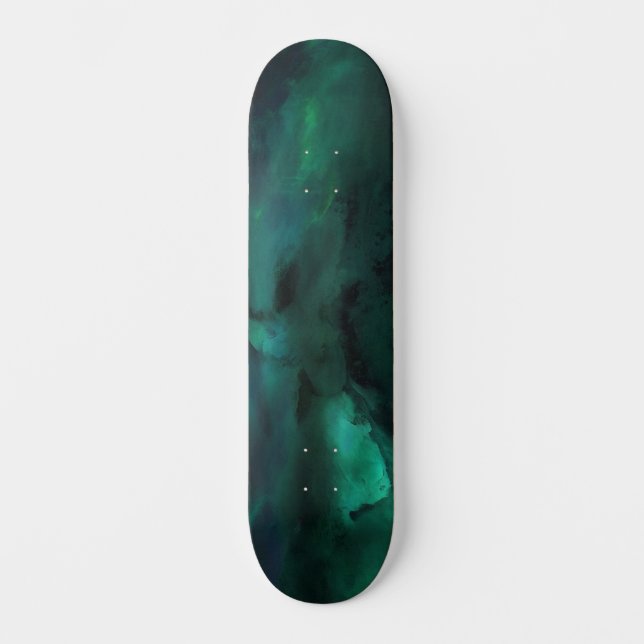 Skateboard Verde abstracto (Anverso)