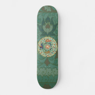 Skateboard Verde azul del circulo chino antiguo