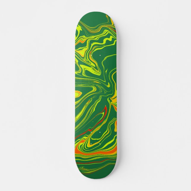 Skateboard verde con amarillo (Anverso )
