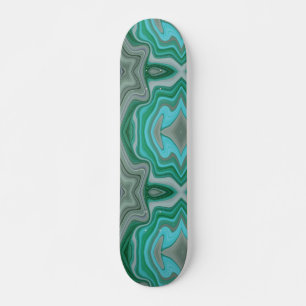 Skateboard verde con turquesa