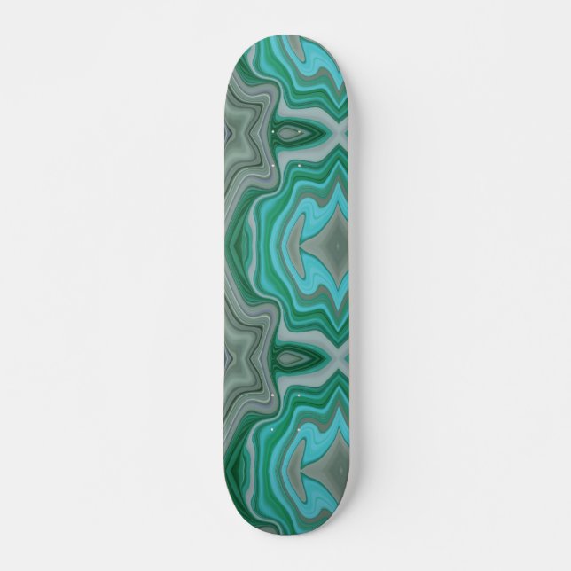 Skateboard verde con turquesa (Anverso )