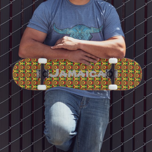 Skateboard Verde dorado de Jamaica (Exterior 3)