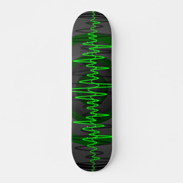 Skateboard verde oscuro sonoro (Anverso )