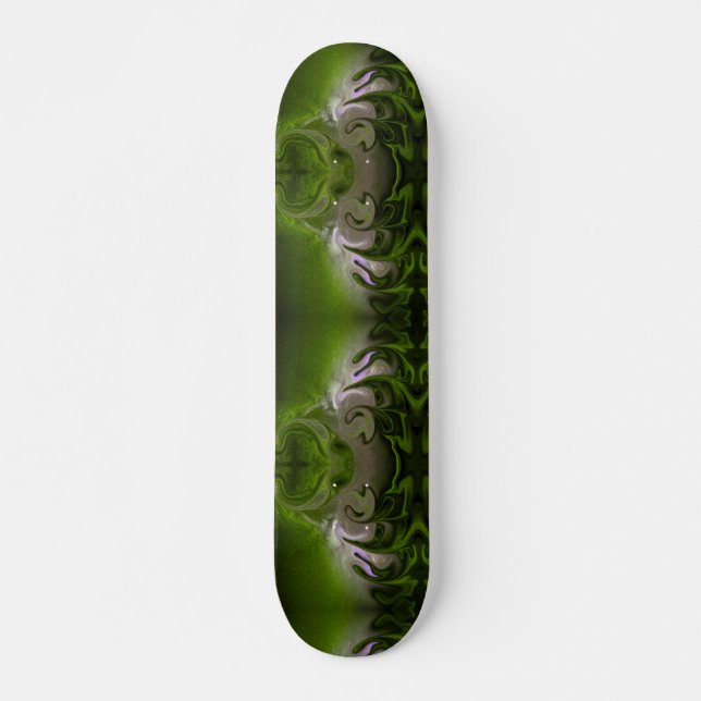 Skateboard verde pistacho remolino (Anverso )