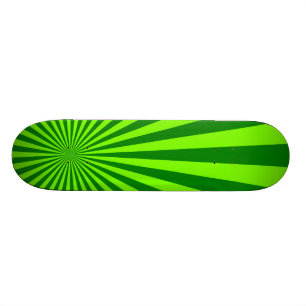 Skateboard Verde y arte abstracto rayado enrrollado de la cal