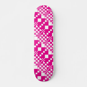 Skateboard Verificado, verifica en magenta y blanco