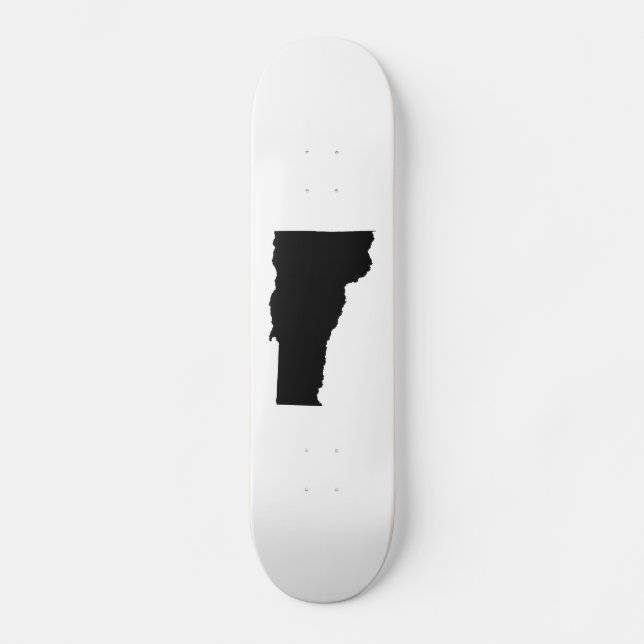 Skateboard Vermont en blanco y negro (Anverso)