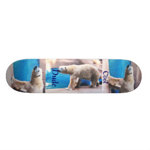 Skateboard Verraco fresco del oso polar del tipo