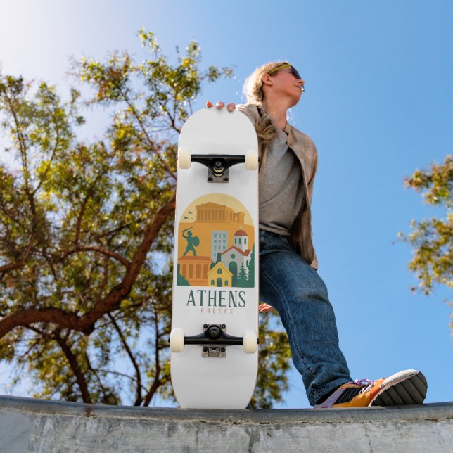 Skateboard Viajes Vintage Atenas Greece - Parthenon (Exterior 1)