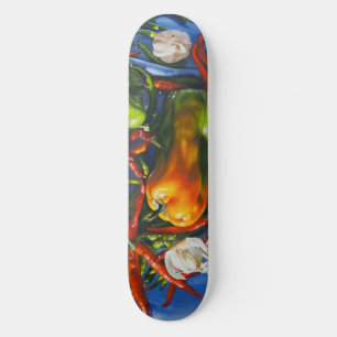 Skateboard Vida picante con pimientos y ajo