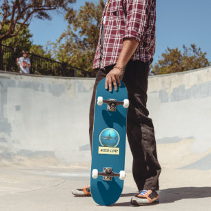 Skateboard ¡Vida Salvaje! Tiburón Blanco Océano Azul Skateboa