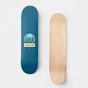 Skateboard ¡Vida Salvaje! Tiburón Blanco Océano Azul Skateboa
