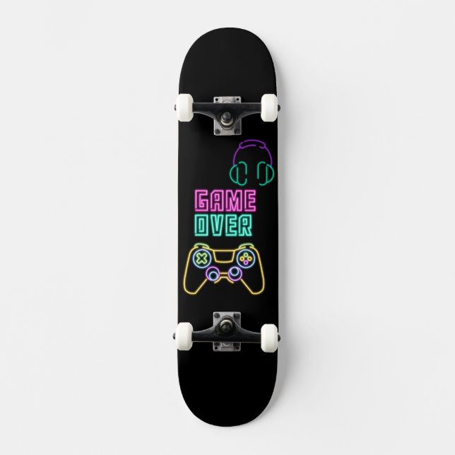 Skateboard Videojuego de Guay Neon. (Anverso)