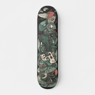 Skateboard Videojuego de Monstruo del Joker Verde