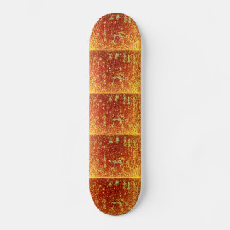 Skateboard Vidrio fundido con oro