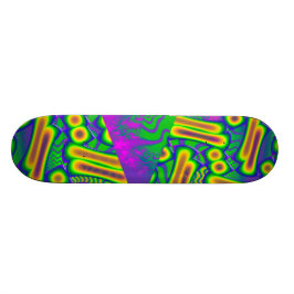 Skateboard Vidrio Fundido Psicodélico Dicroico