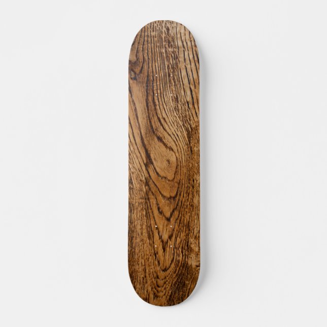 Skateboard Vieja mirada de madera del grano (Anverso )