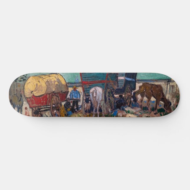 Skateboard Vincent Van Gogh - Caravanas, campo gitano cerca d (Horz)