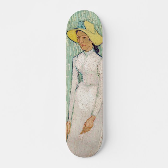 Skateboard Vincent van Gogh - Chica en blanco (Anverso )