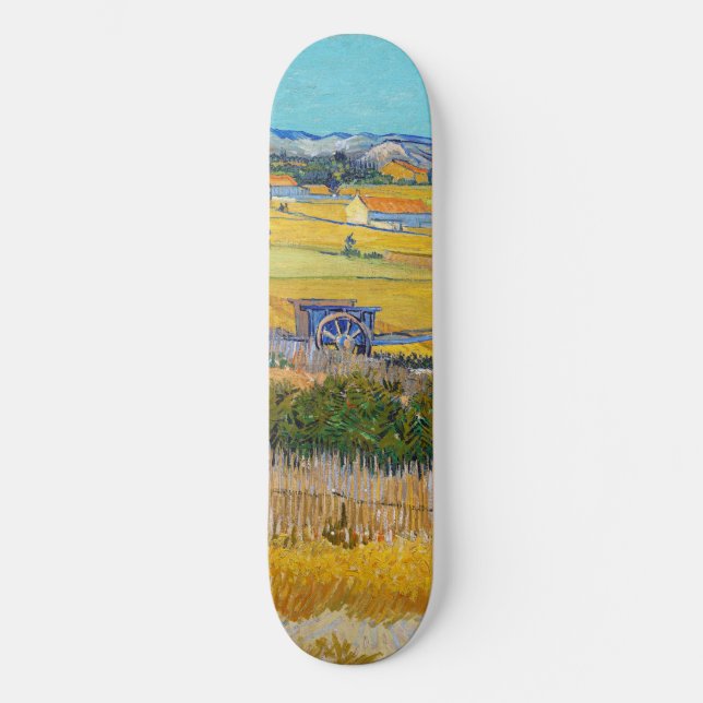 Skateboard Vincent van Gogh - Cosecha en La Crau (Anverso)