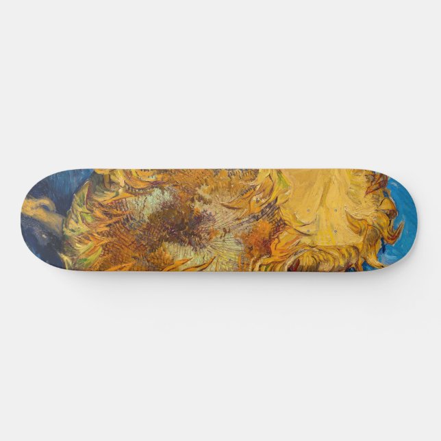 Skateboard Vincent van Gogh - Dos girasoles cortados (Horz)