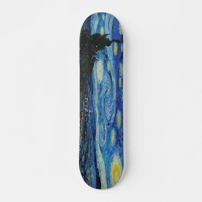 Skateboard Vincent Van Gogh es la noche estrellada (Anverso )