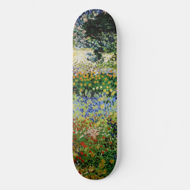 Skateboard Vincent van Gogh - Jardín de flores (Anverso)