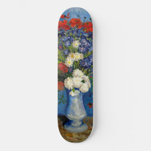 Skateboard Vincent van Gogh - Jarrón con acianos y amapolas