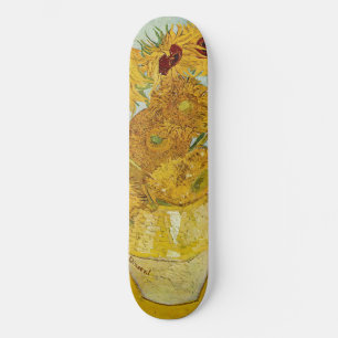 Skateboard Vincent Van Gogh - Jarrón con doce girasoles