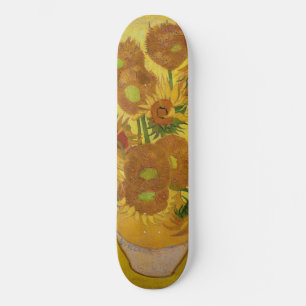 Skateboard Vincent van Gogh - Jarrón con quince girasoles
