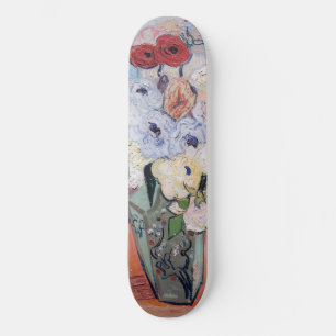 Skateboard Vincent van Gogh - Jarrón con rosas y anémonas
