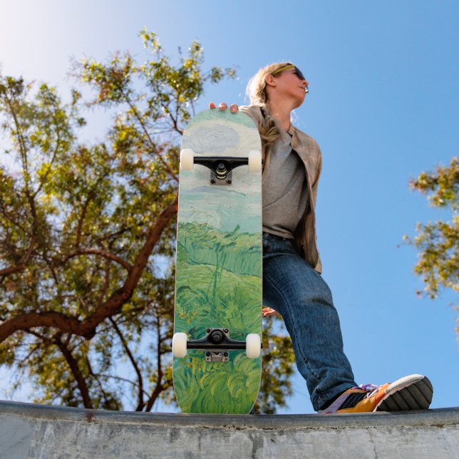 Skateboard Vincent Van Gogh painting Green wheat field  (Exterior 1)