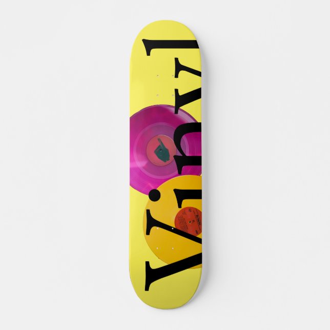 Skateboard vinilo de frutado y (Anverso )