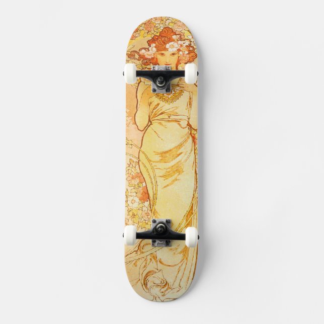 Skateboard Vintage Alfonso M. Mucha (Anverso)