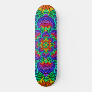 Skateboard Vintage arcoiris Psicodélico Fractal Kaleidoscope