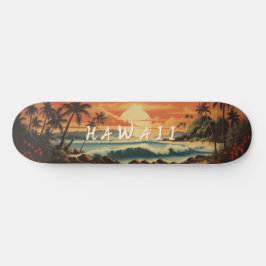 Skateboard Vintage Beach Hawaii