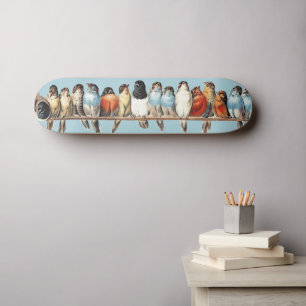 Skateboard Vintage French Country Birds Rustic Guay Wall Art