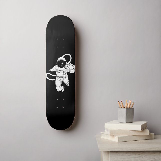 Skateboard Vintage Outer Space  Astronauta Divertido (Arte de la pared)