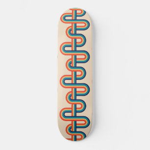 Skateboard Vintage Rainbow Swirl