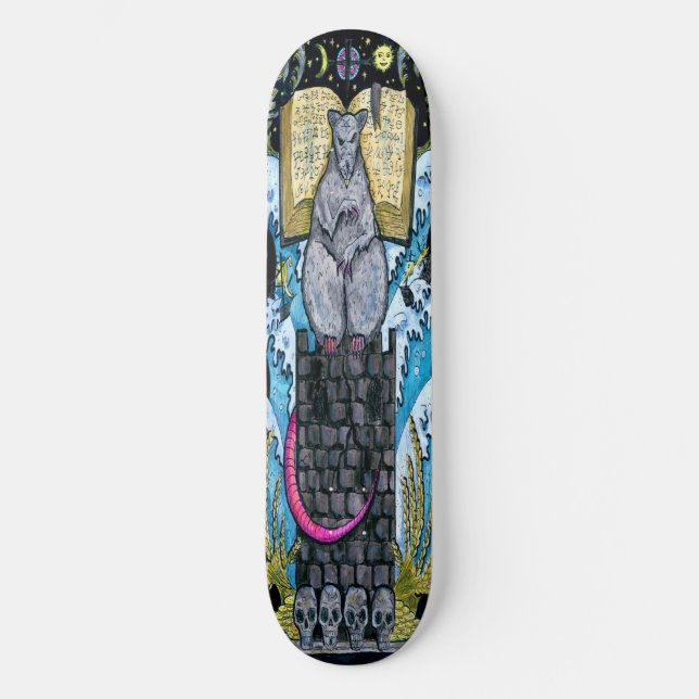 skateboard Vintage Rat and Tower (Anverso)