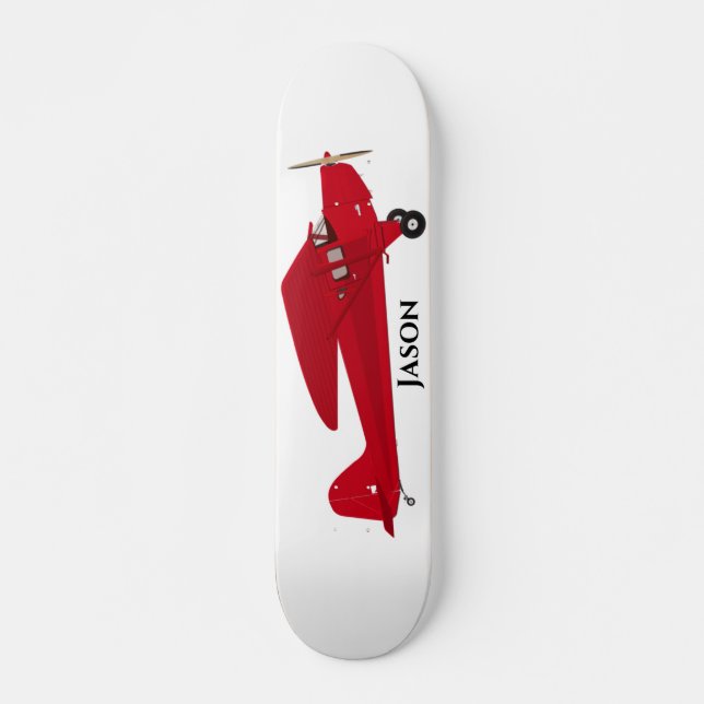 Skateboard Vintage Red Airplane