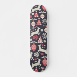 Skateboard Vintage Retro Navidad vacaciones