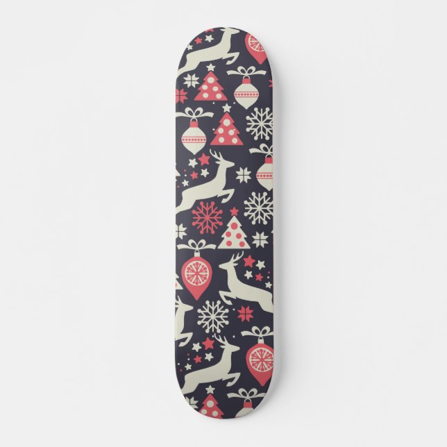 Skateboard Vintage Retro Navidad vacaciones (Anverso )