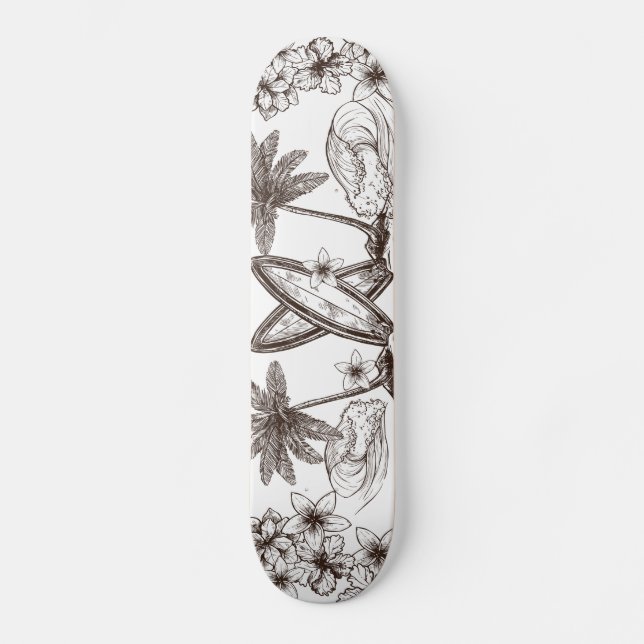 Skateboard Vintage Retro Vibes Palmeras Hawaii Cali (Anverso)