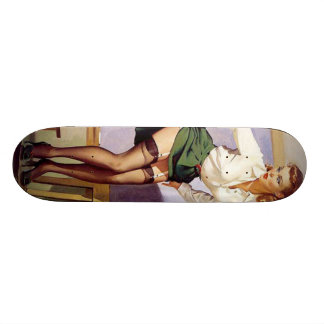 Skateboard Vintage Teacher Pin Up Chica