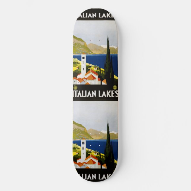 Skateboard Vintage Travel Italian Lakes (Anverso)