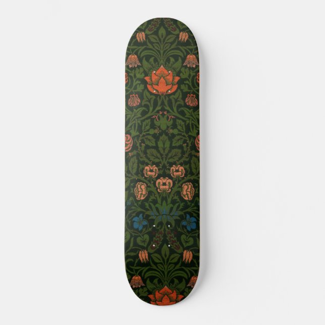 Skateboard Violet y Columbine (por William Morris) (Anverso)