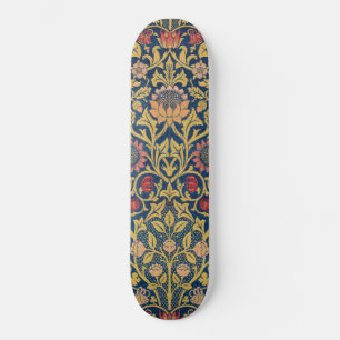 Skateboard Violeta brillante y Columbina (por William Morris)