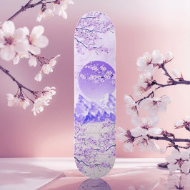 Skateboard Violeta Púrpura Japonesa Asiática Cerezo Blossom L